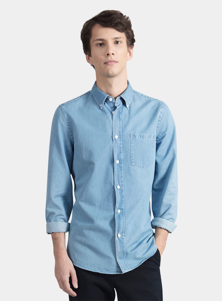 Mens designer best sale denim shirts