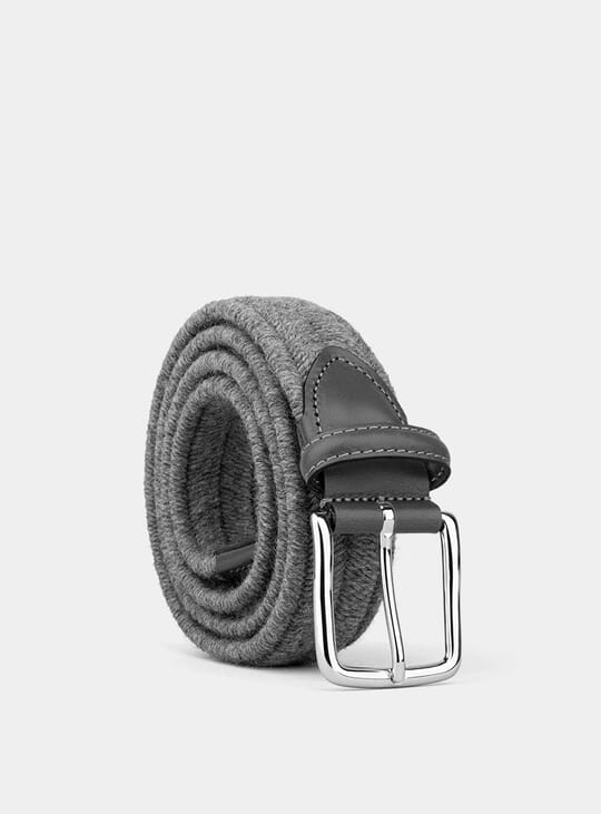 Beige Braided Web Belt for men - Orvieto