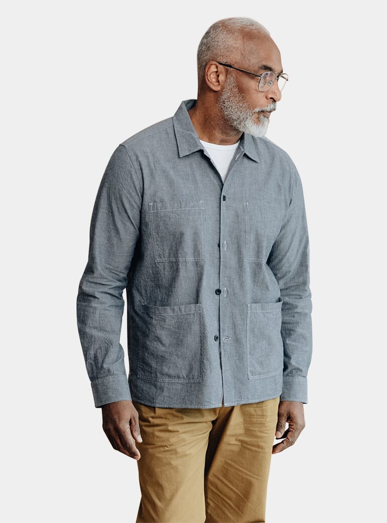 Mens overshirt clearance designer