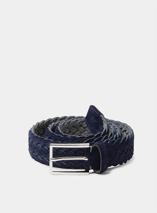 Aurélien Woven Belt Suède Men Beige XL Italian Handmade Mediterranean Style & Exclusive Luxury Belts