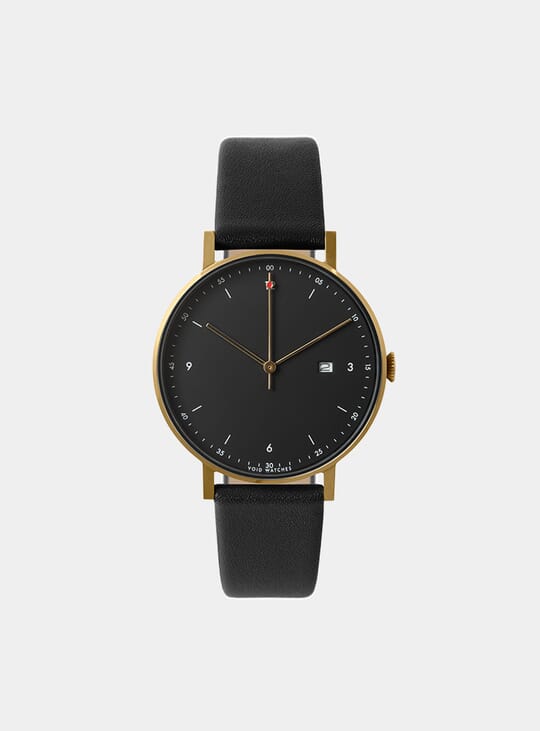 Void Watches: Gold Case Black Watch