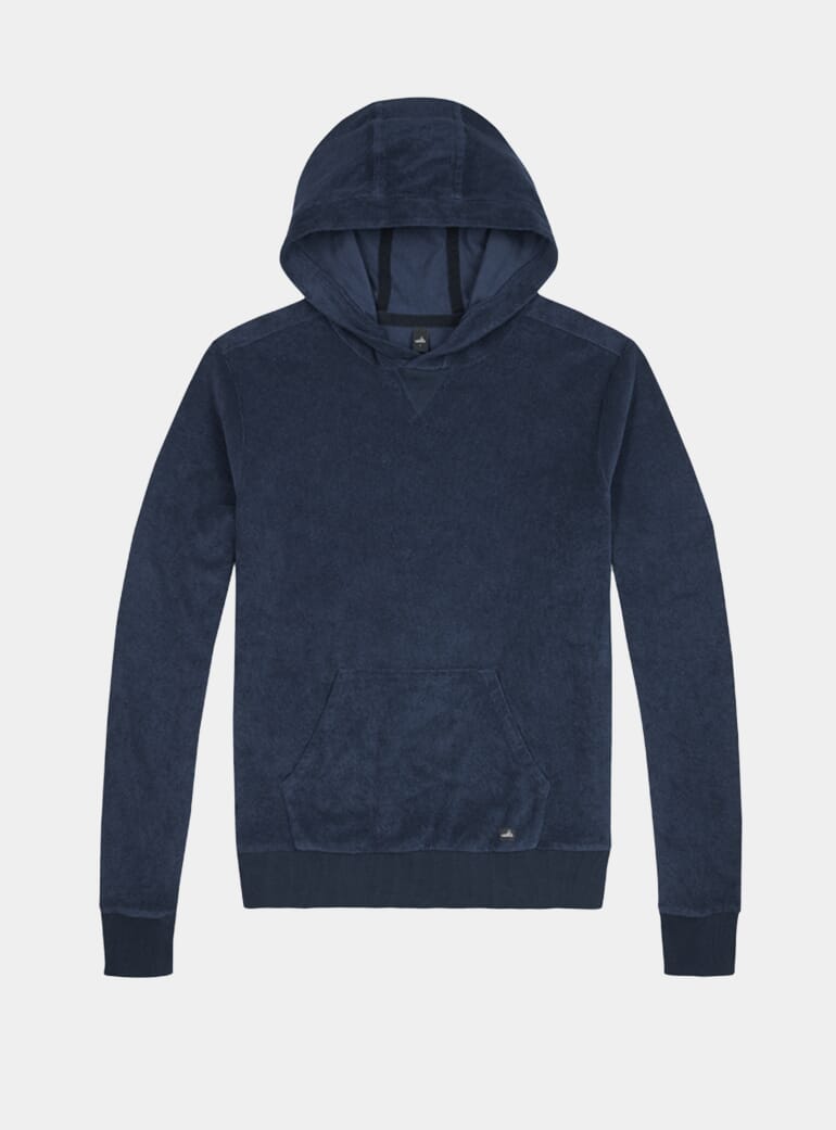 navy designer hoodie