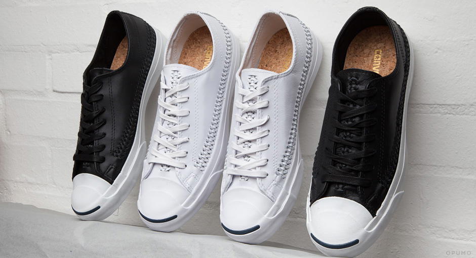 Converse Jack Purcell Woven Leather Sneakers