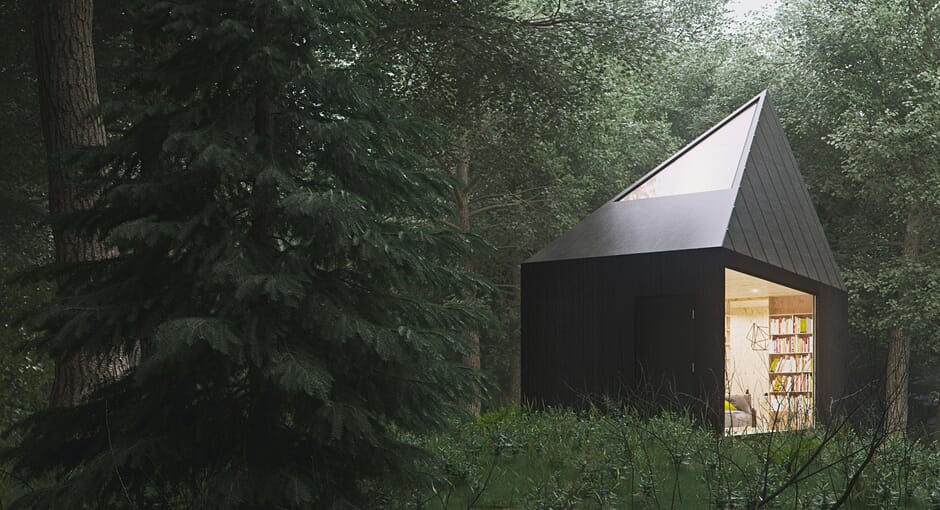 Cabin in the Forest by Tomek Michalski