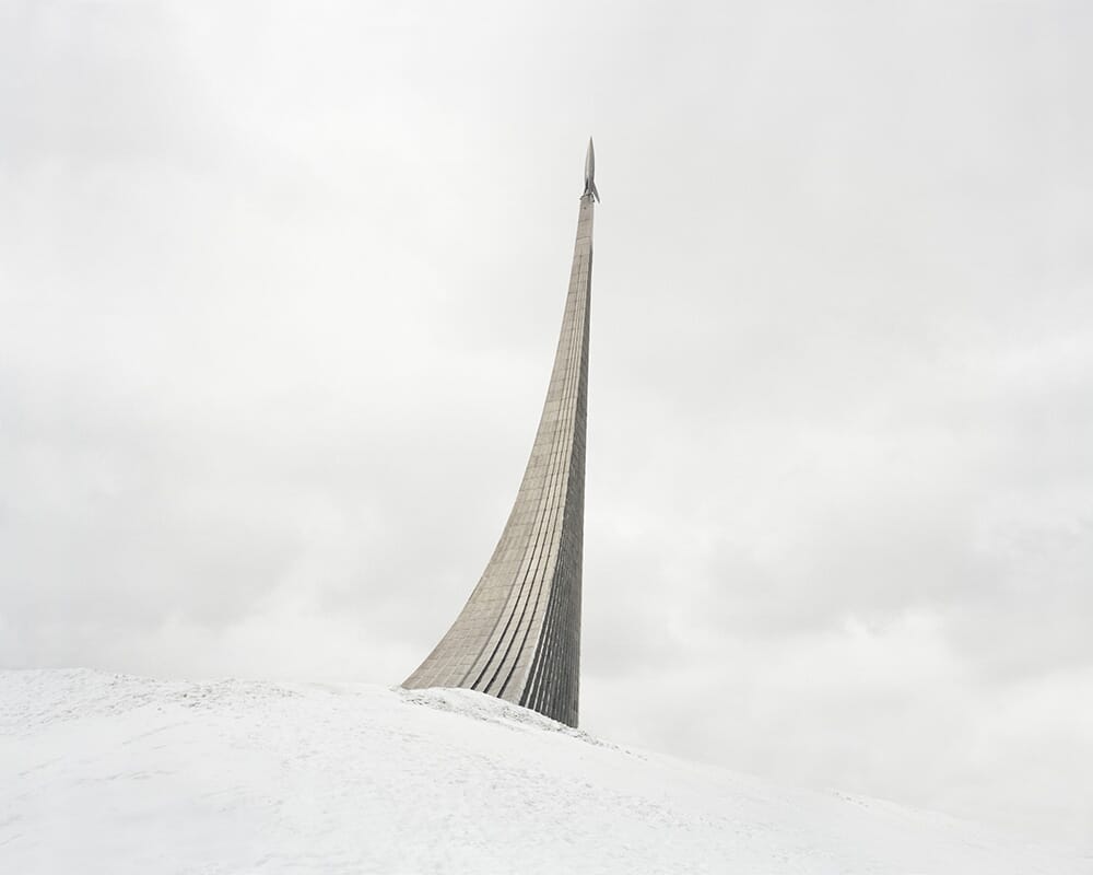 Danila Tkatchenko, 31. Monument to the Conquerors of Space. The rocket on top was made according to the design of German V-2 missile, 2015, from the Restricted Areas series, Courtesy of the artist