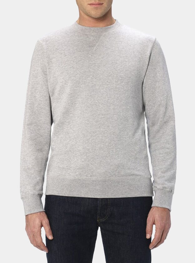 sunspel_grey_melange_loopback_sweater