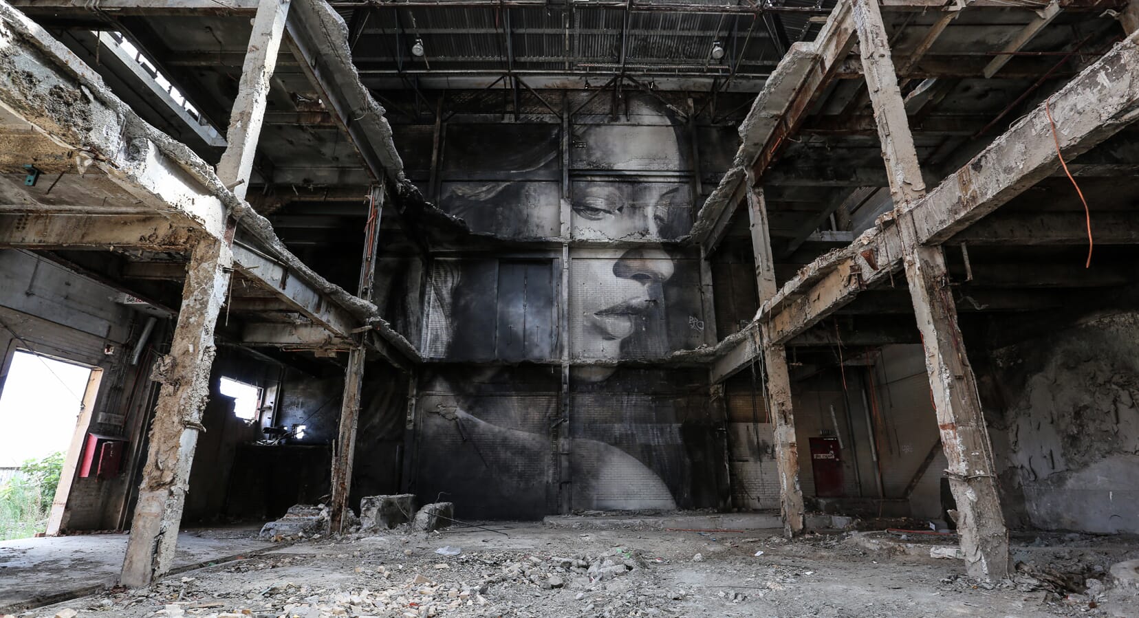 A Vision Amid Ruins: Artist Rone Paints Colossal Portraits of Women in Paper Mill