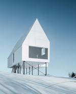 Delordinaire Raises the High House Above Snowy Quebec Countryside