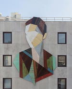 Strook Constructs Giant Geometric Portraits From Reclaimed Wood