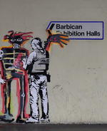 Banksy Strikes Again With Two New Murals That Pay Tribute to Basquiat at the Barbican