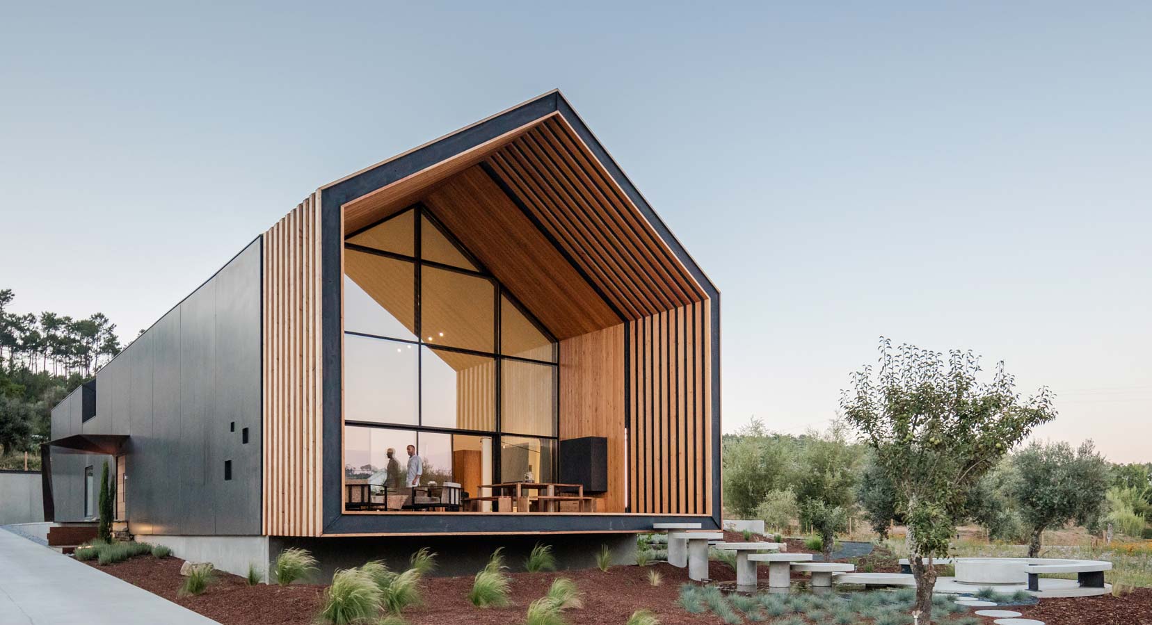 Filipe Saraiva Arquitectos Designs Pentagonal House-Shaped Residence In Rural Portgual