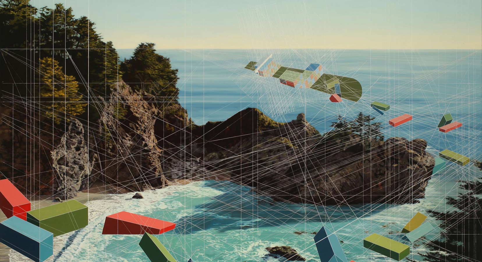 Shipper Containers Invade The Countryside In Mary Iverson's New Paintings