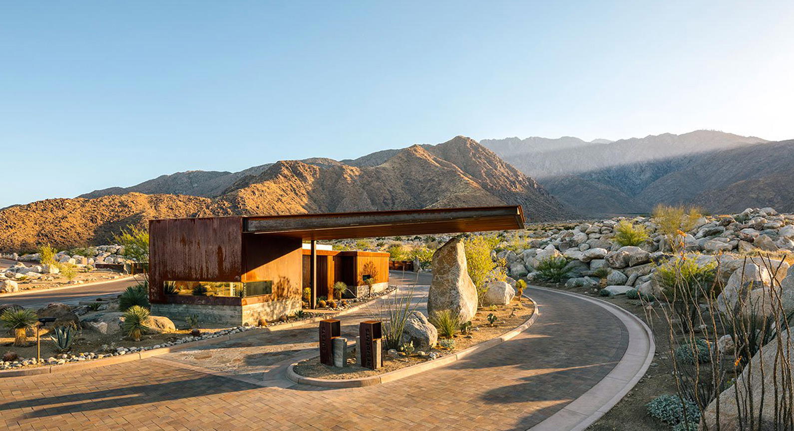 The Desert Palisades Guardhouse in Coachella Valley, California