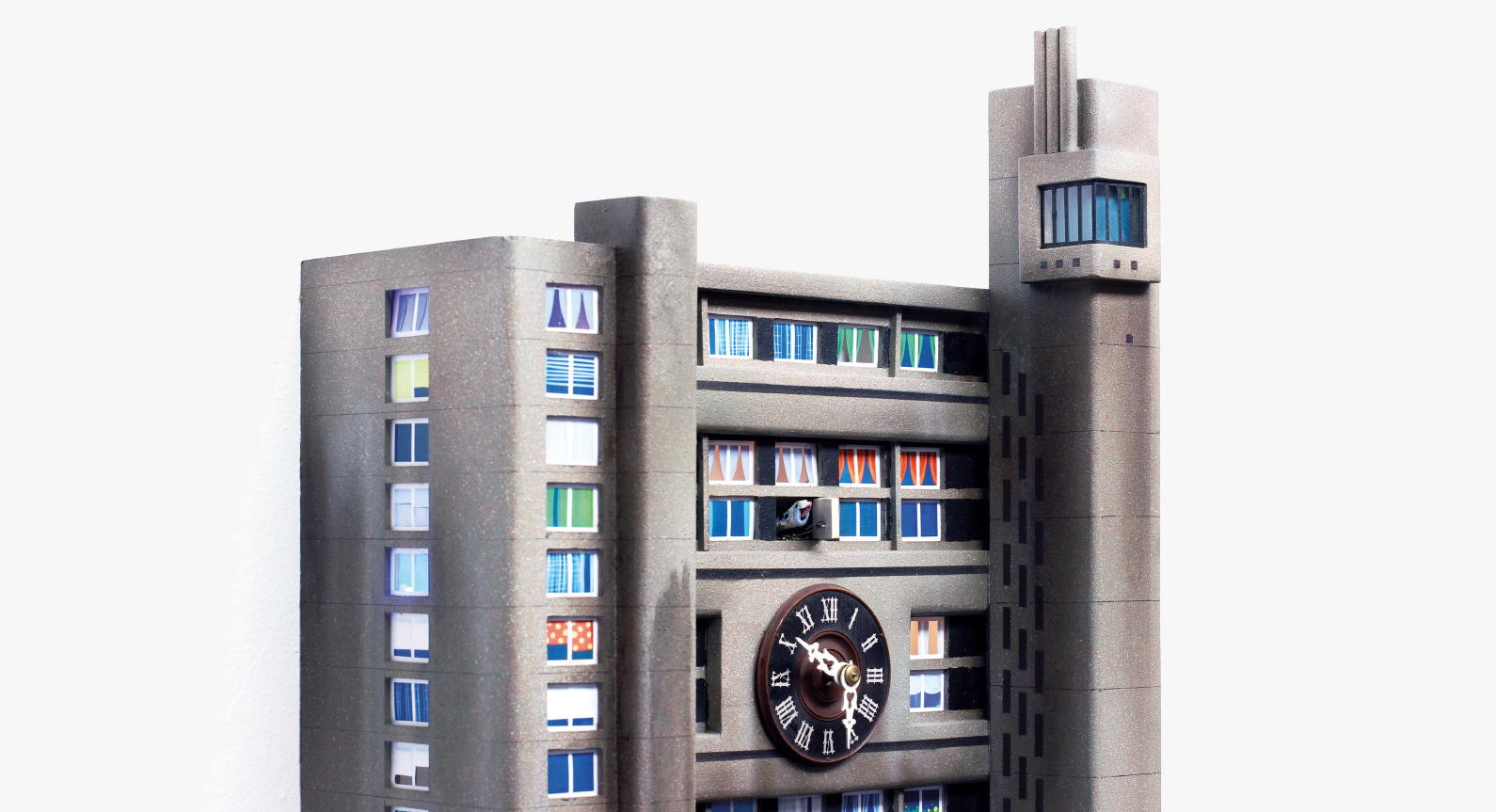 Guido Zimmermann Turns Brutalist Tower Blocks Into Cuckoo Clocks