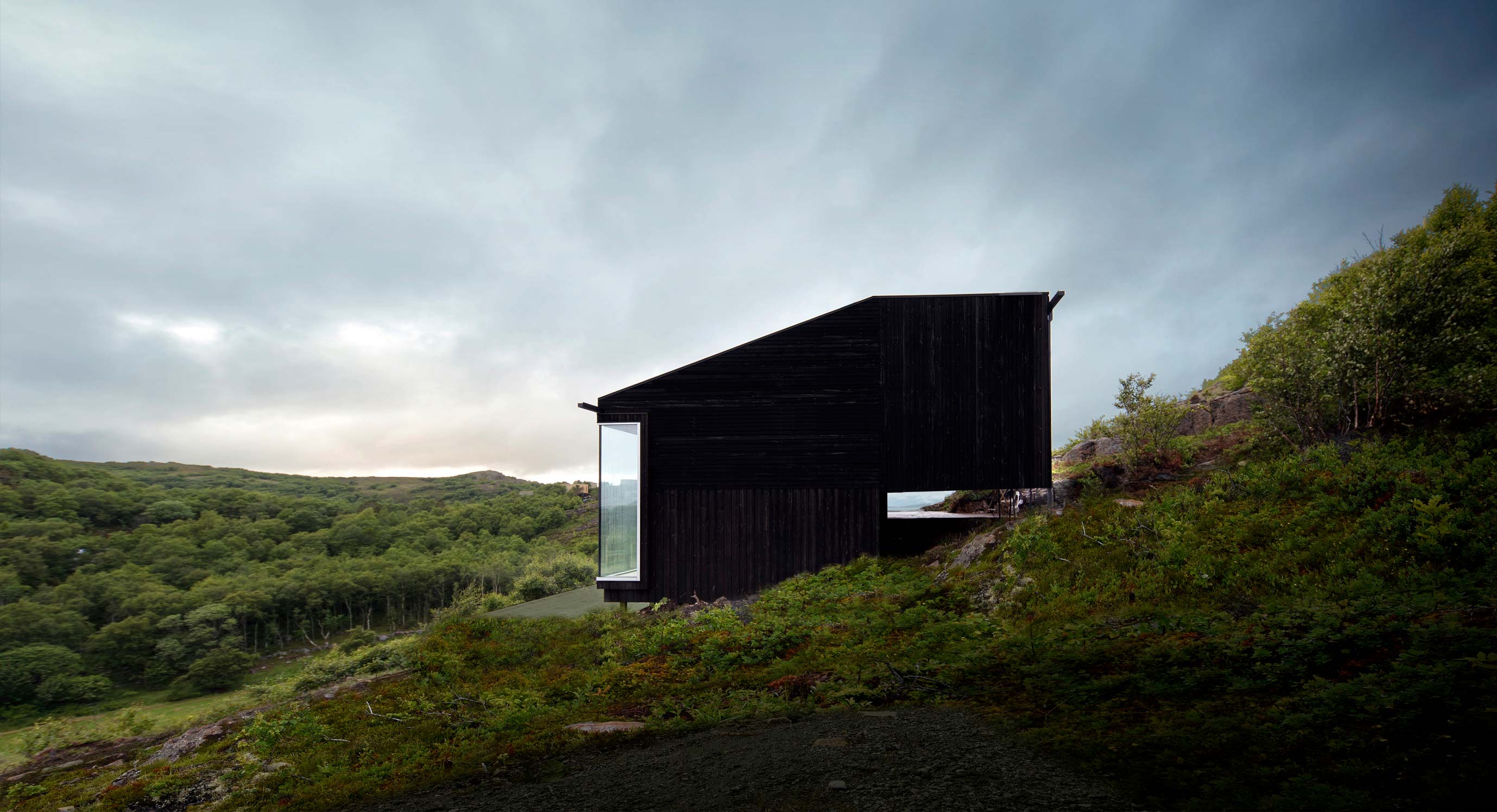 Cabin Stokkøya Floats On A Norwegian Hillside