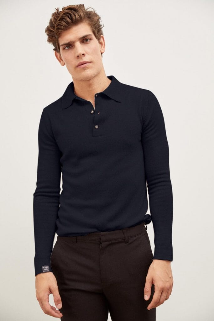 Artknit Studios men's knitwear | men's woollen polo shirt | OPUMO Magazine