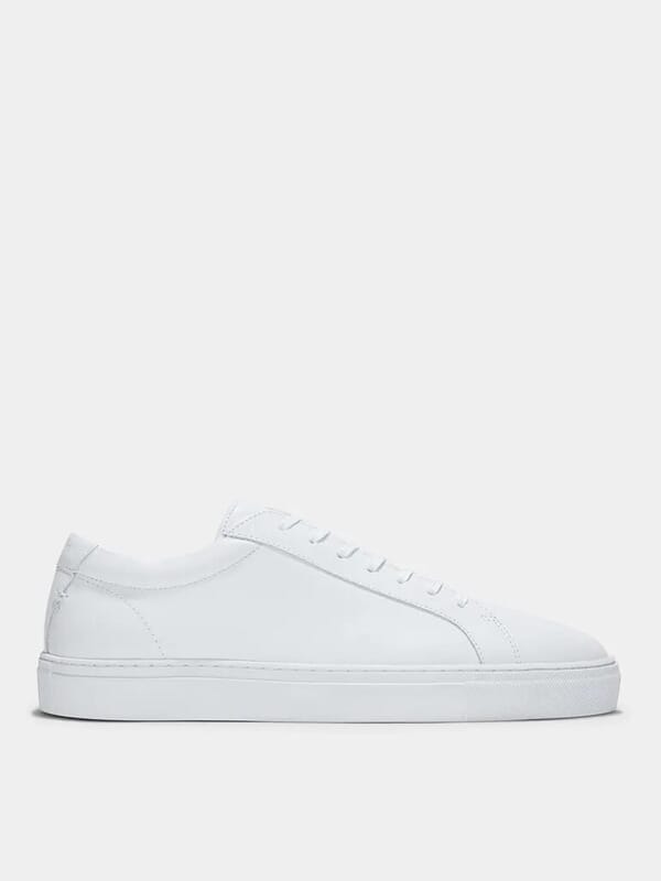 minimalist white sneakers