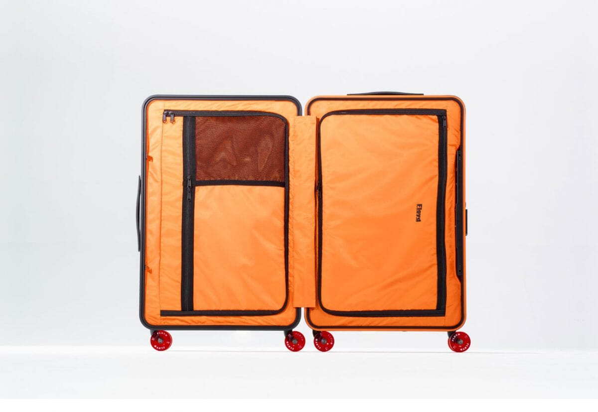 Luggage with store polyurethane wheels