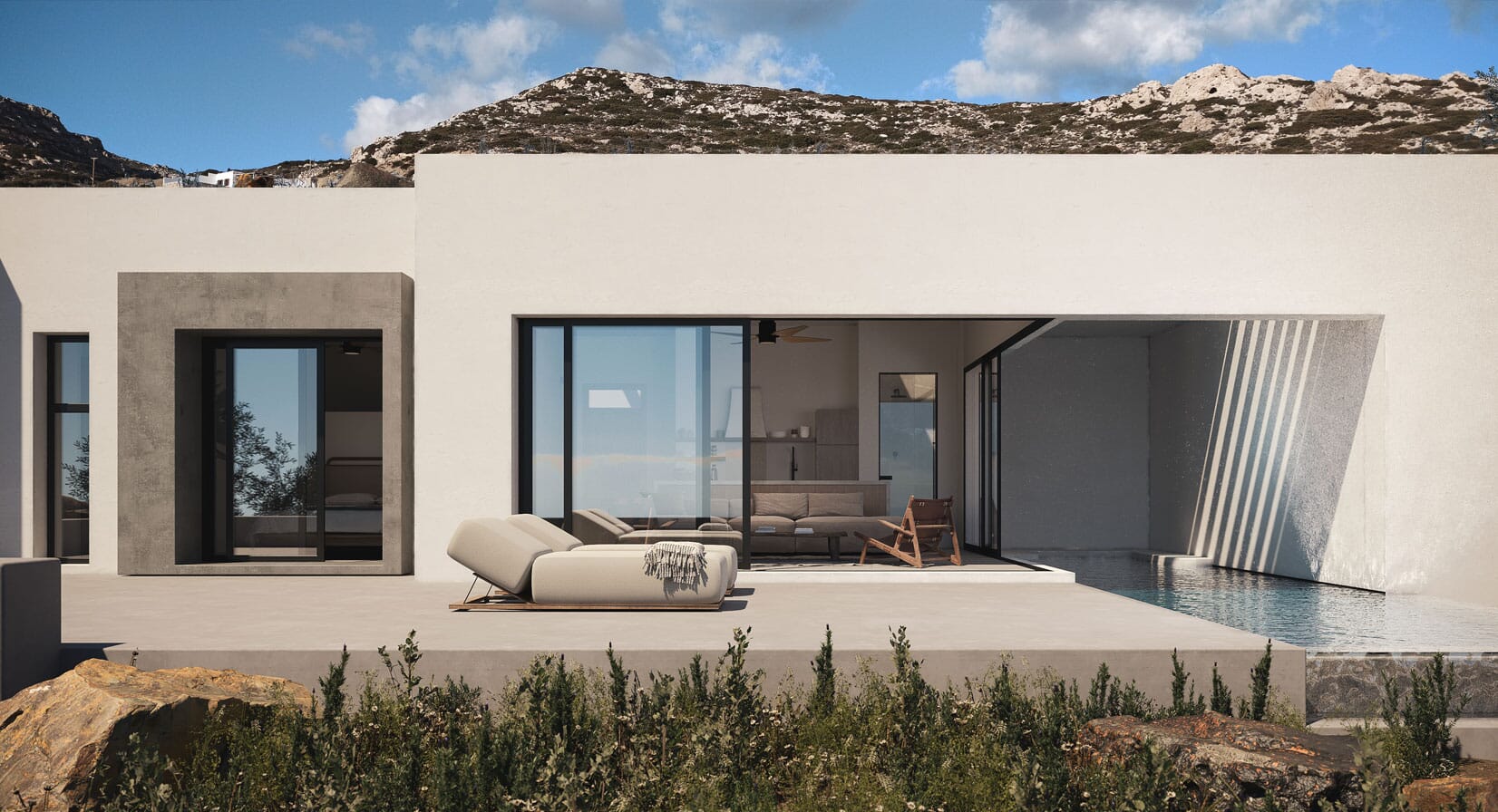 Sheltered Villas: A Greek island oasis that harnesses its surroundings