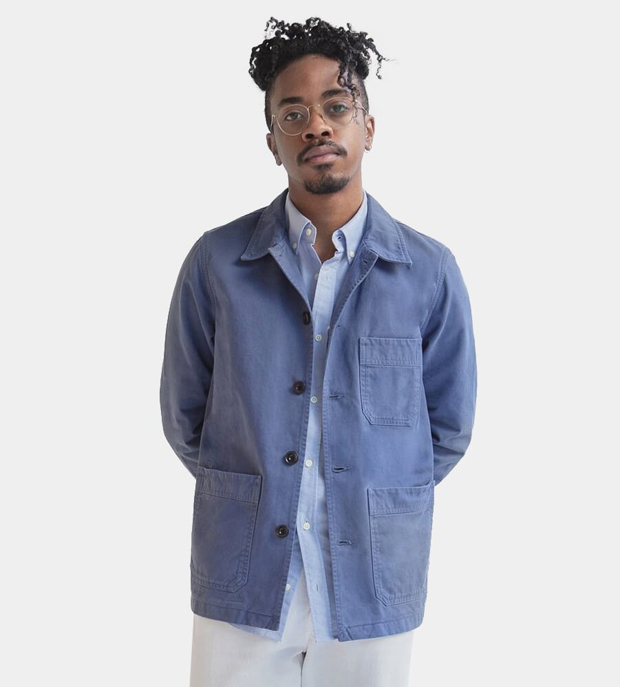 chore jacket blue