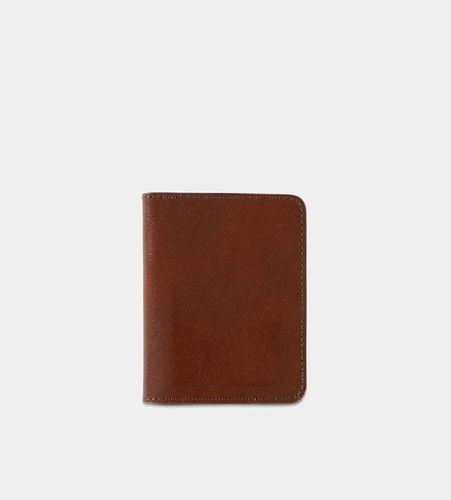 Montbelle Epi and Saffiano Bi-fold Leather Wallet Minimalist