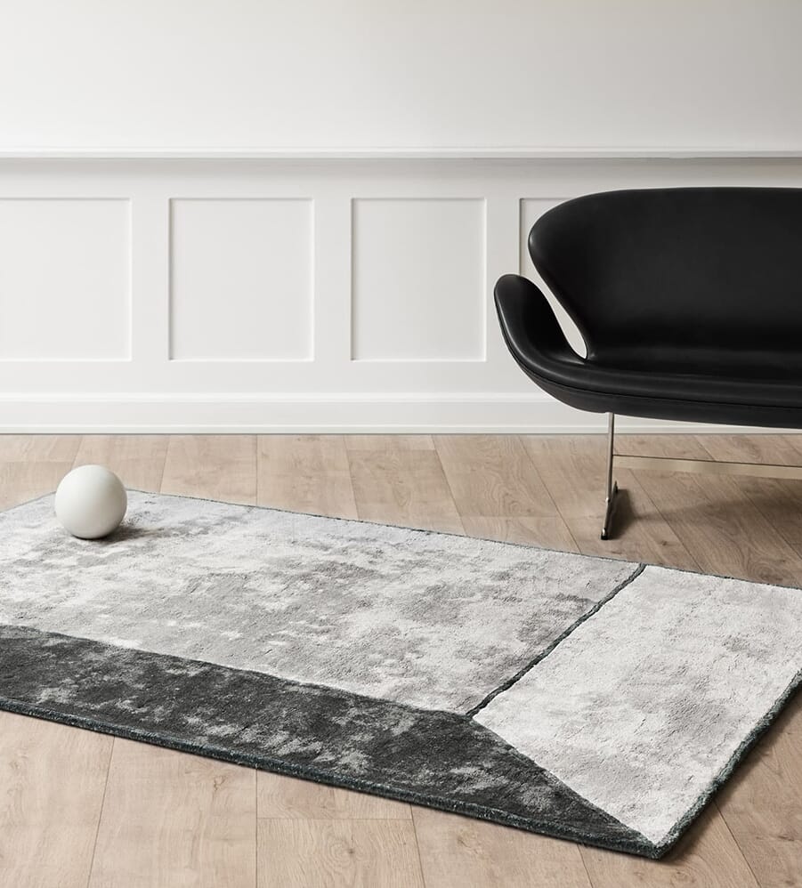 LINROMIA Boho Black White Living Room Rug, 90 x 150 cm, Washable Cotton Rug  with Hand