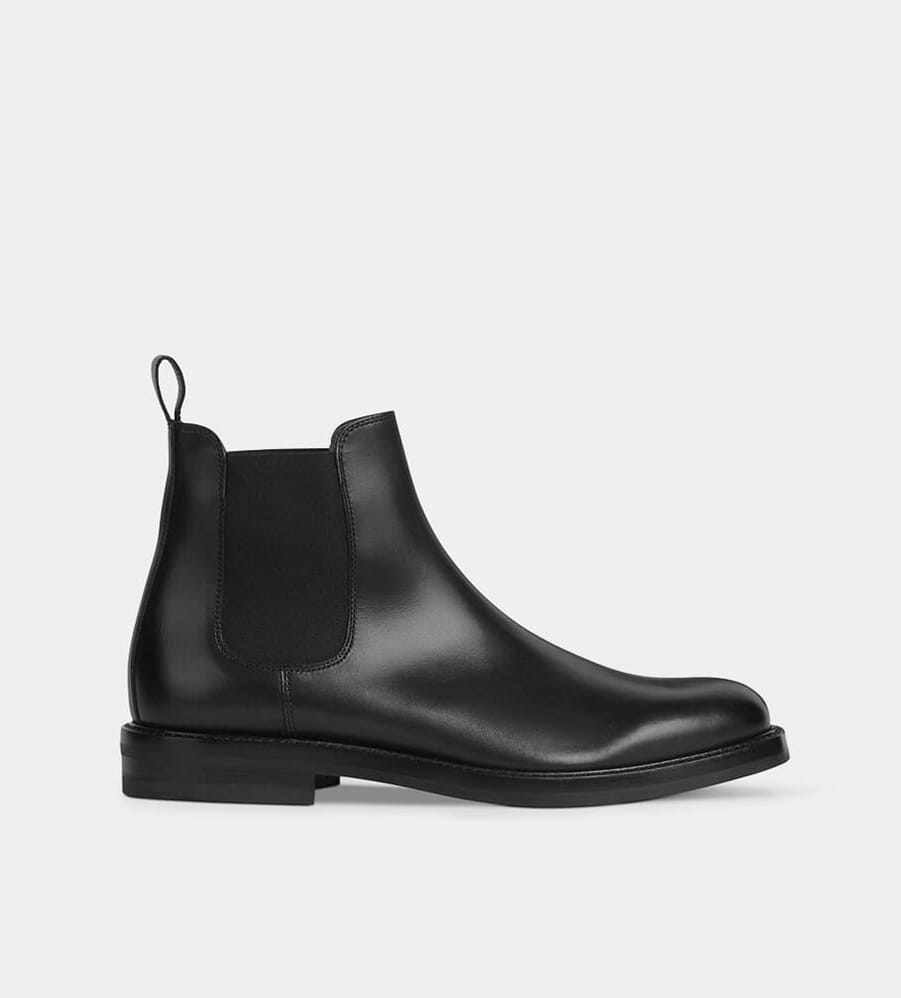 Mens Chelsea Boots Faux Leather Smart Formal Ankle Army Dealer Combat Shoes 
