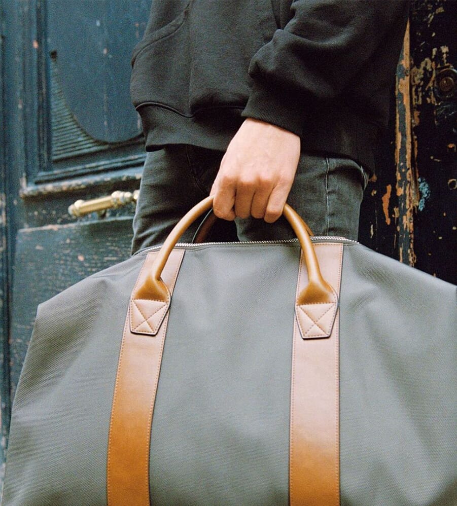 Steele & Borough Vegan Leather Weekender Bag