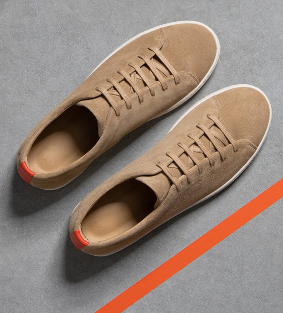 Men's tan suede trainers