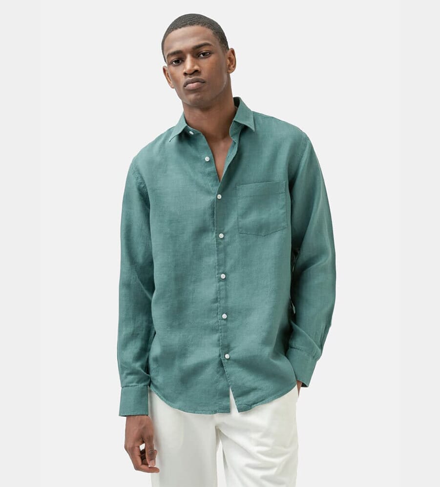 Cotton Linen Tops for Men Short Sleeve Baggy Cotton Linen Solid Color Pockets Retro T Shirts Tops Blouse 