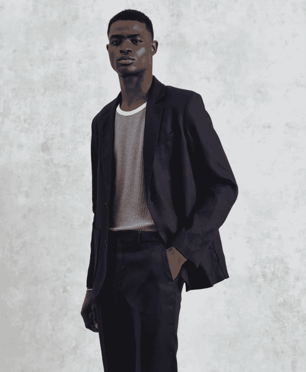 Fintry - Midnight Navy Linen Blazer