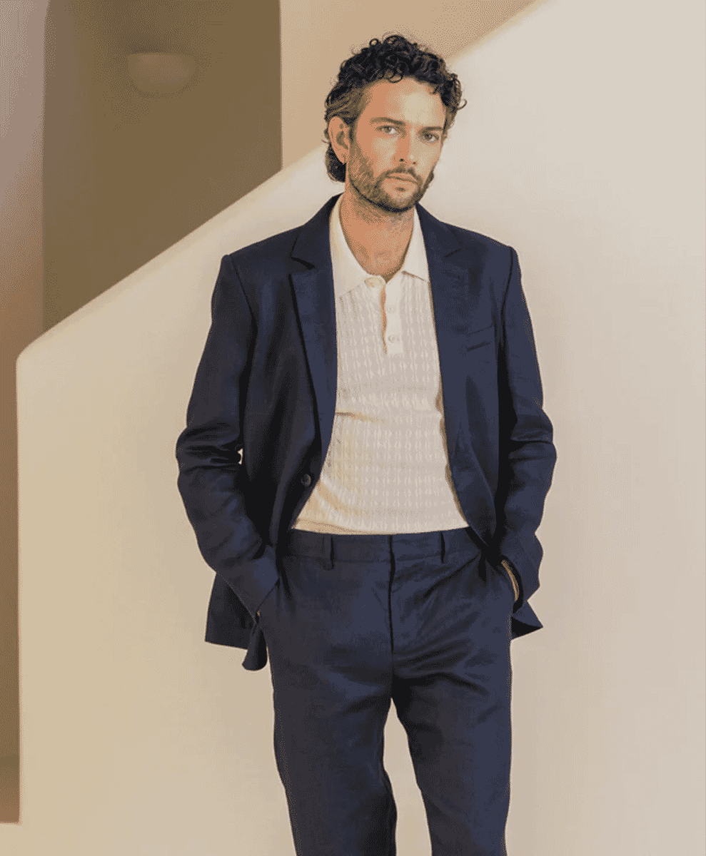 Fintry - Midnight Navy Linen Blazer