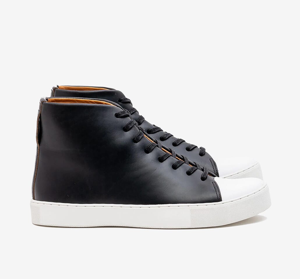 Men's Leather High Top Sneaker  Sneakers Men's Leather Shoes