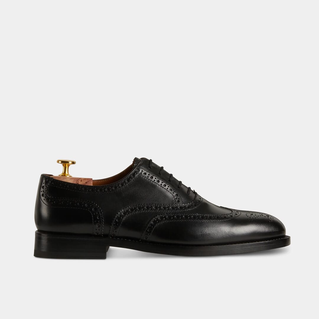 Black Velasca Brogue Shoes