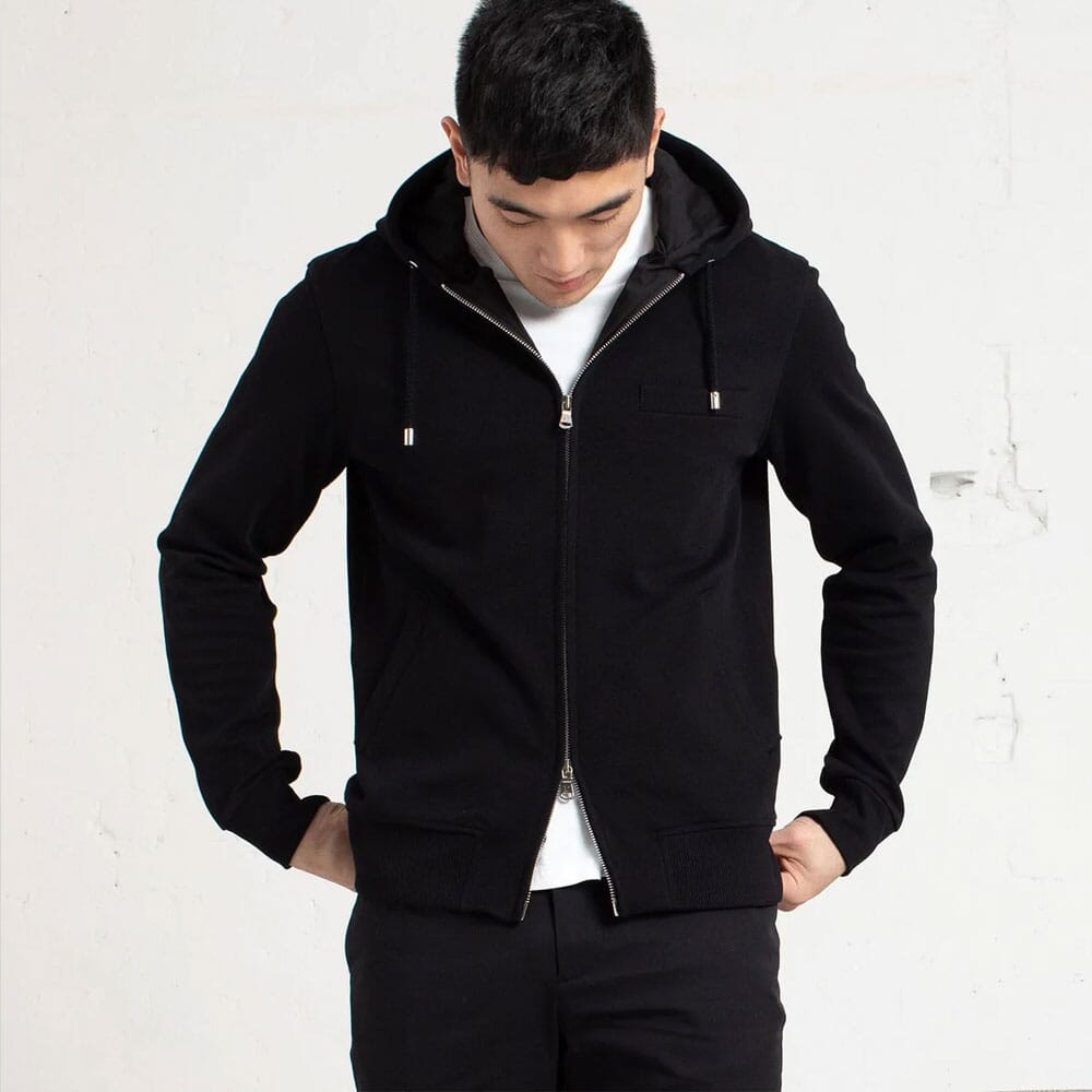 AMDBEL Hoodies for Men Black,Hoodies Men Zip Up, Men's Heavyweight