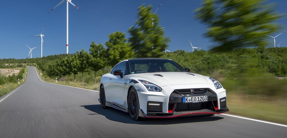 White Nissan GT-R