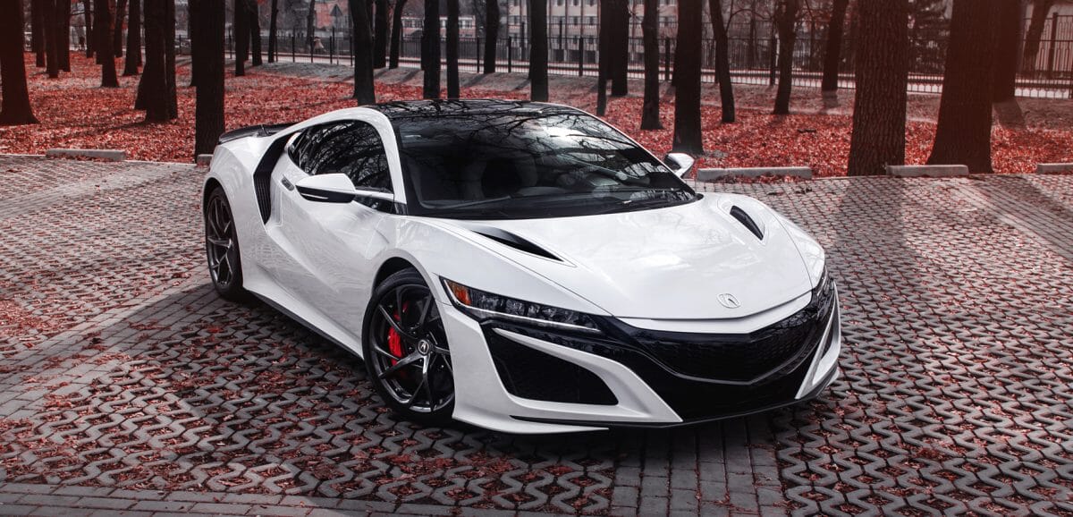 White Honda NSX