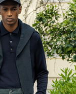 Channel old school cool in these men's knitted polo shirts