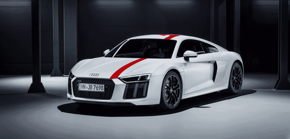 White and Red Audi