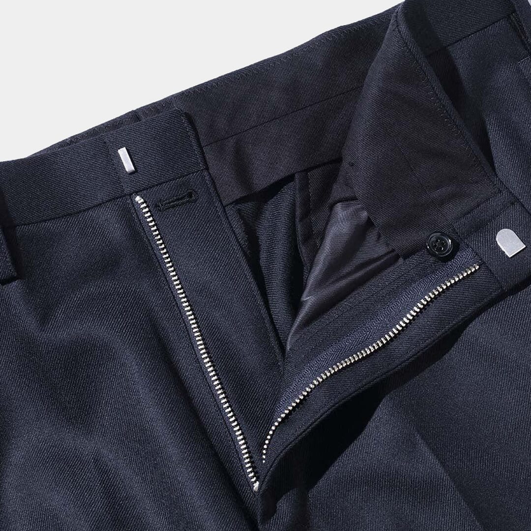 Shop Label M Gray 100% Wool Pants | The Suit Depot