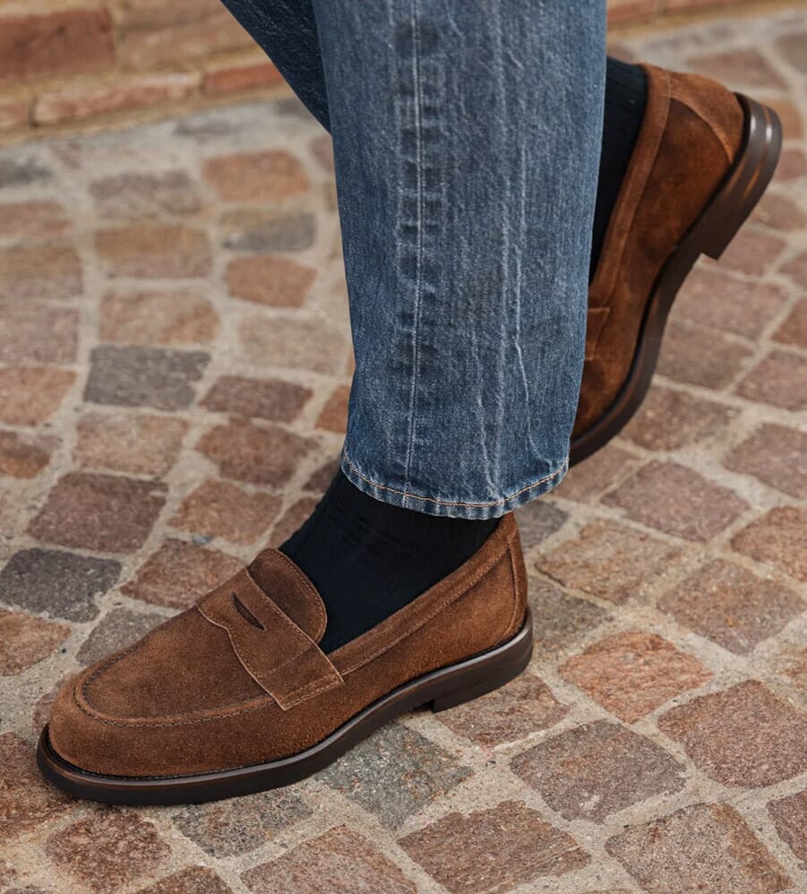 Amazon.com | LCQL Men's Casual Oxford Shoes Penny Slippers Flats Velvet  Loafers Slip-On Dress Plus Size Shoes Size 7 Black | Loafers & Slip-Ons