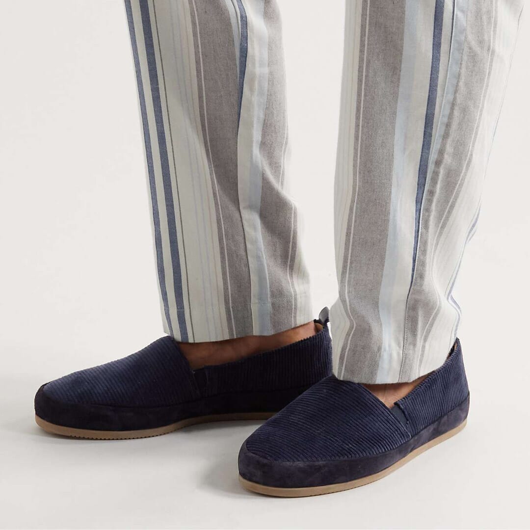 MR P. Babouche Shearling-Lined Suede Slippers for Men