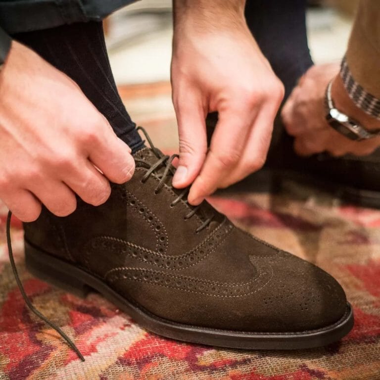 mens casual brown suede shoes