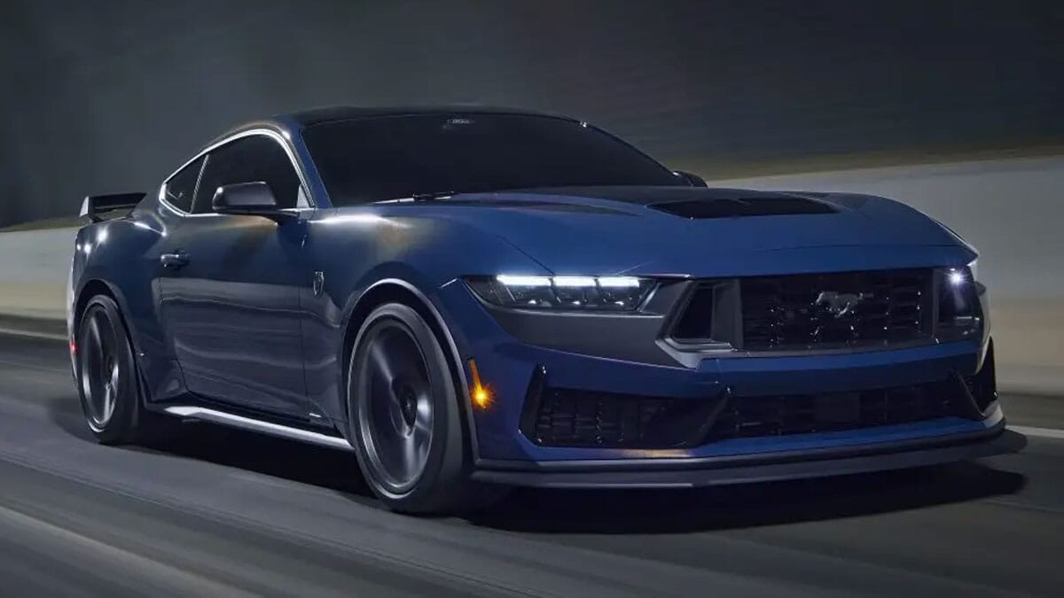 Blue Ford Mustang GT V8