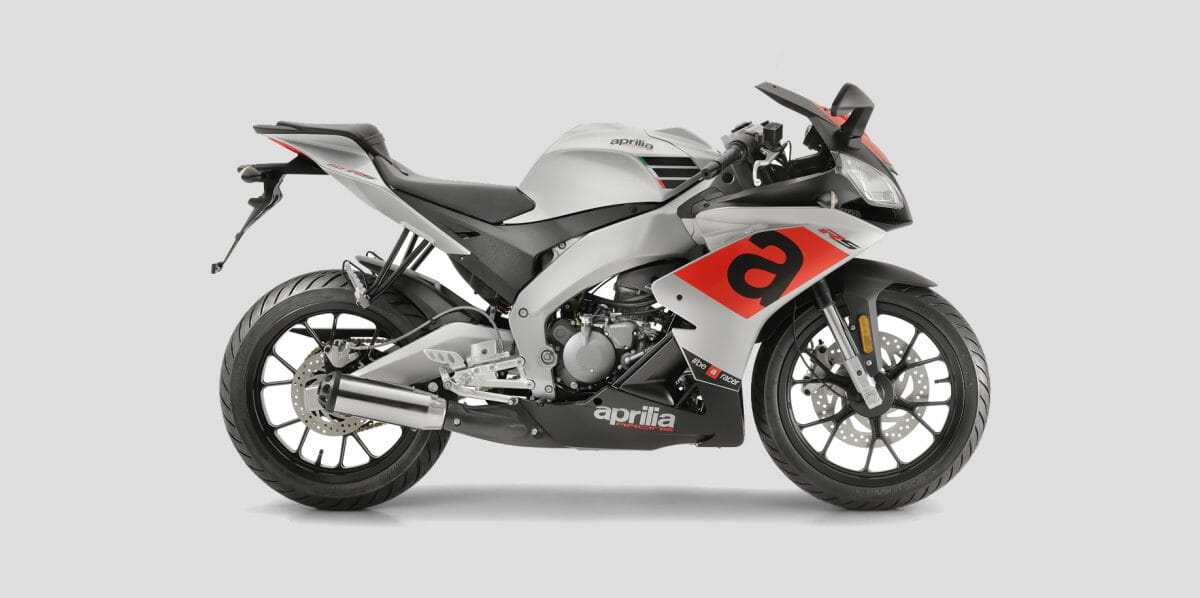 Gray Aprilia Motorbike