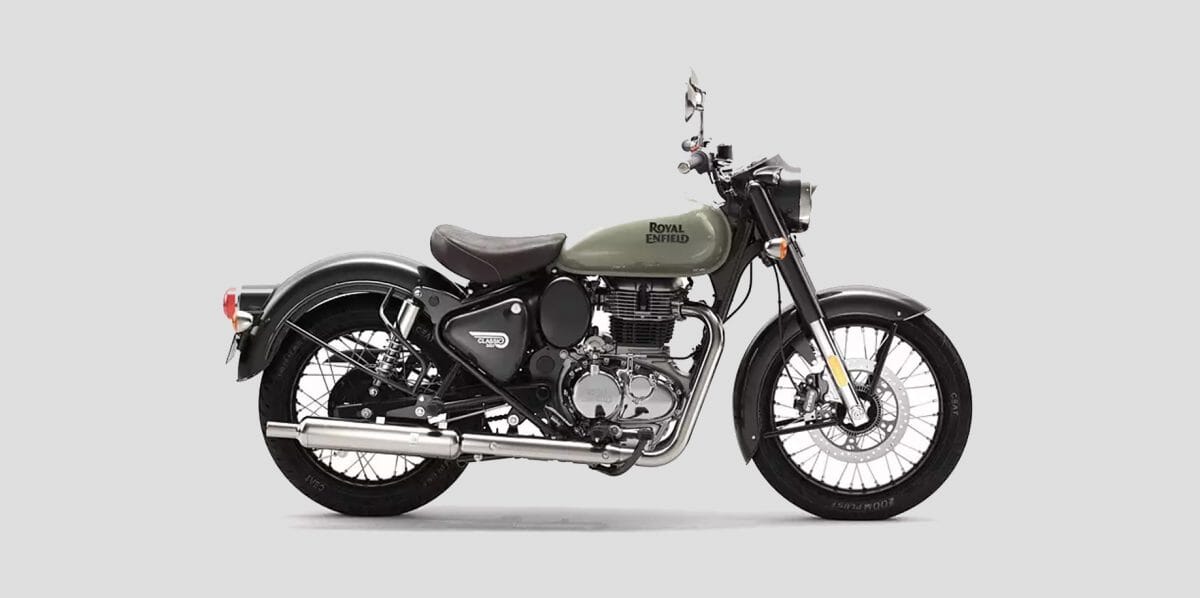 Army Green Royal Enfield Motorbike