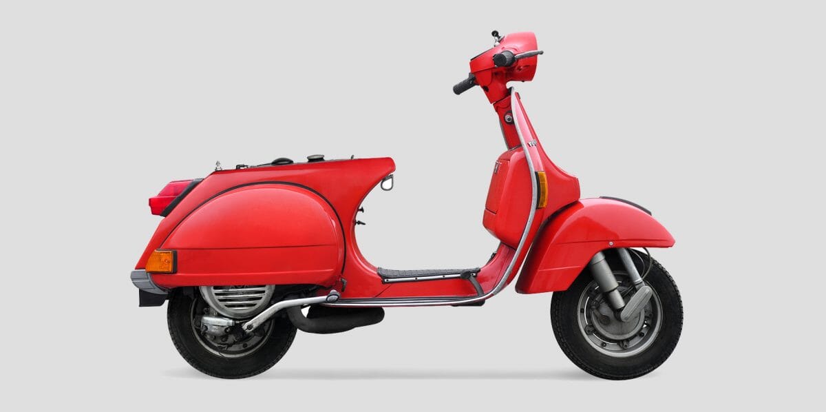 Red Vespa Motorbike