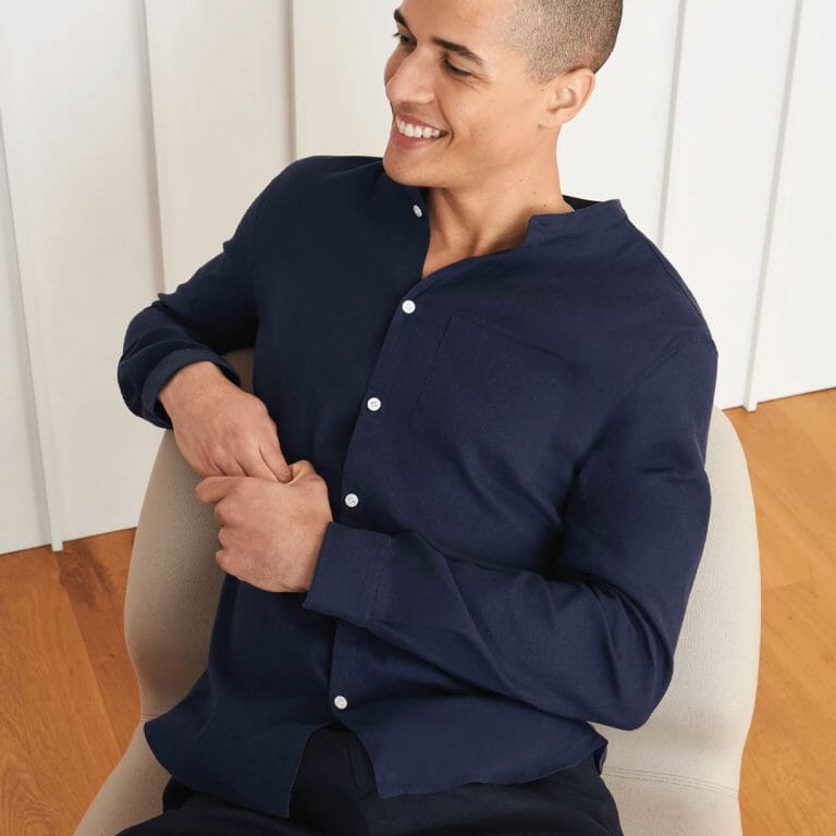 grandad collar golf shirts