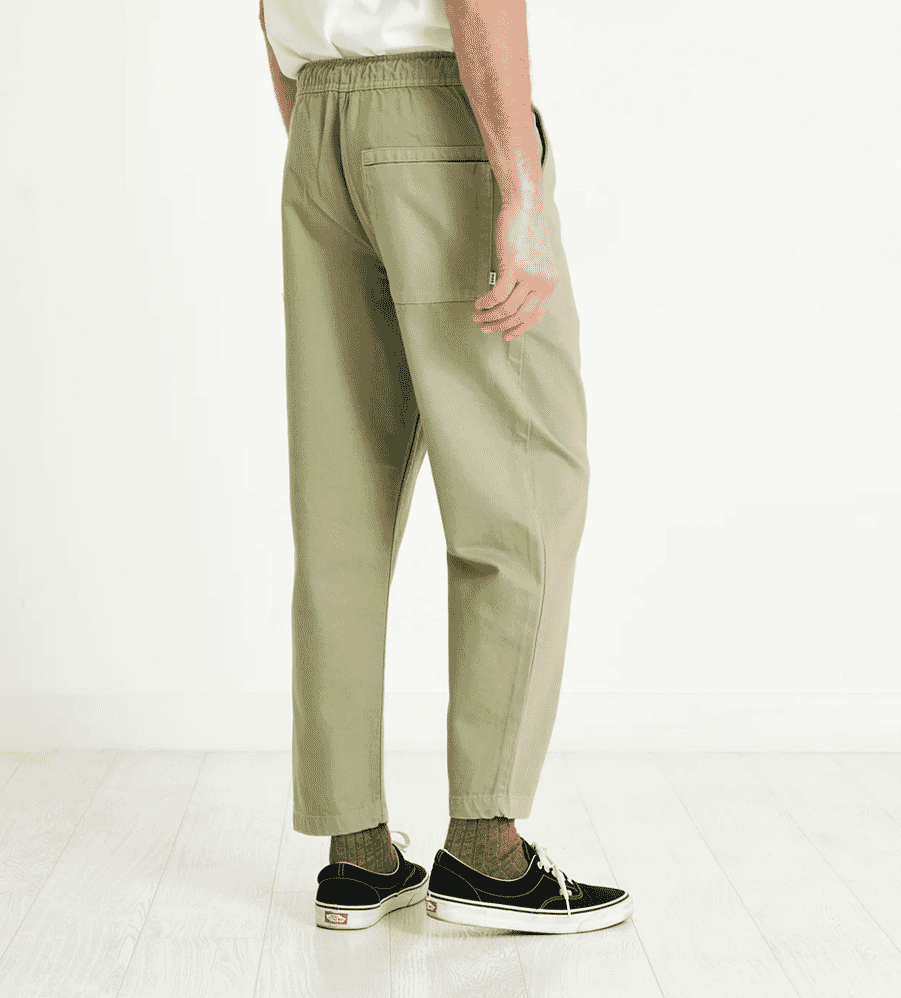 Mens Smart Casual Chino Cotton Trousers Pants With Elasticated Waist Loose  Fit  Fruugo IN