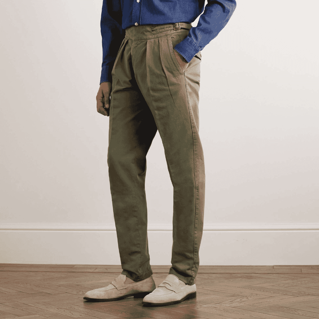 UNIQLO MARNI Wide Fit Pleated Pants in Olive, Men's Fashion, Bottoms,  Trousers on Carousell